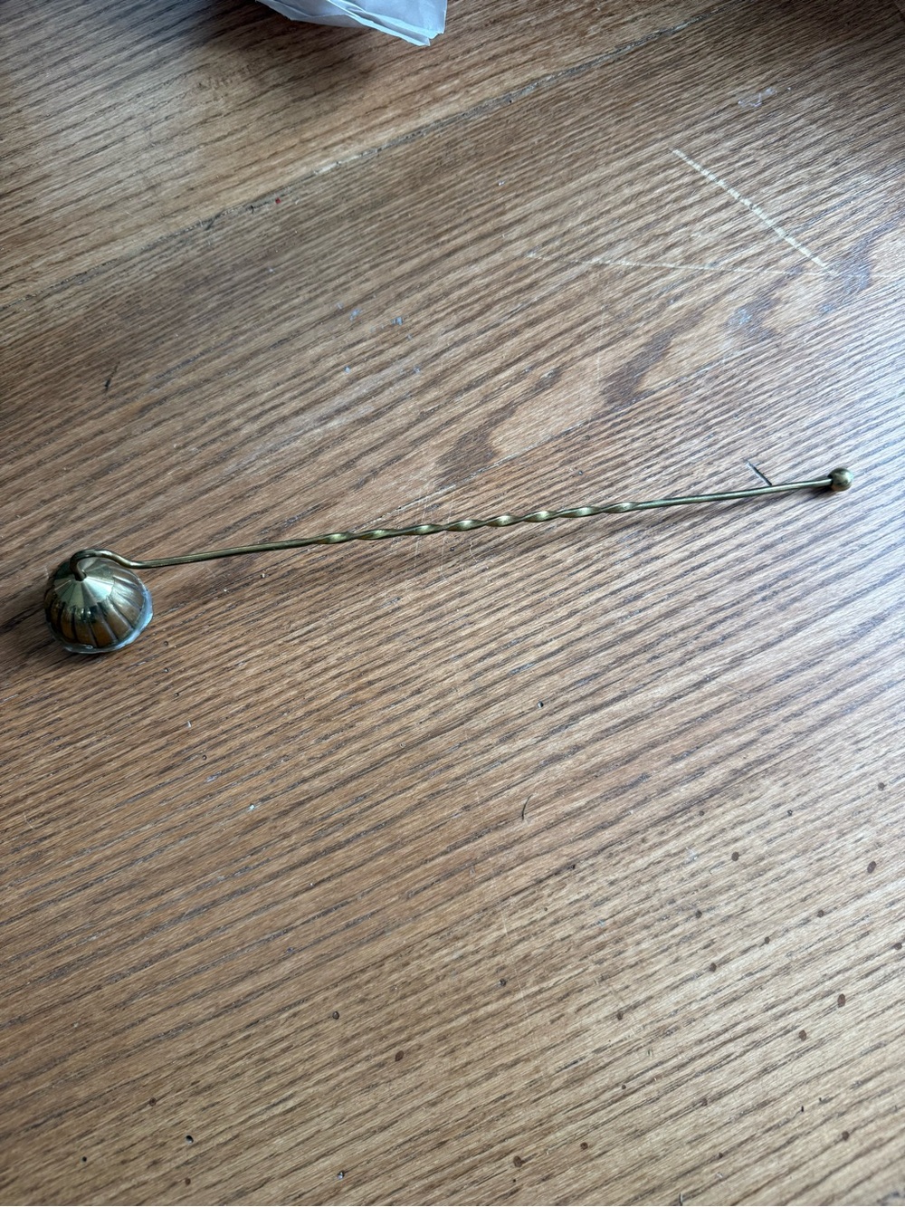 Vintage brass candle snuffer